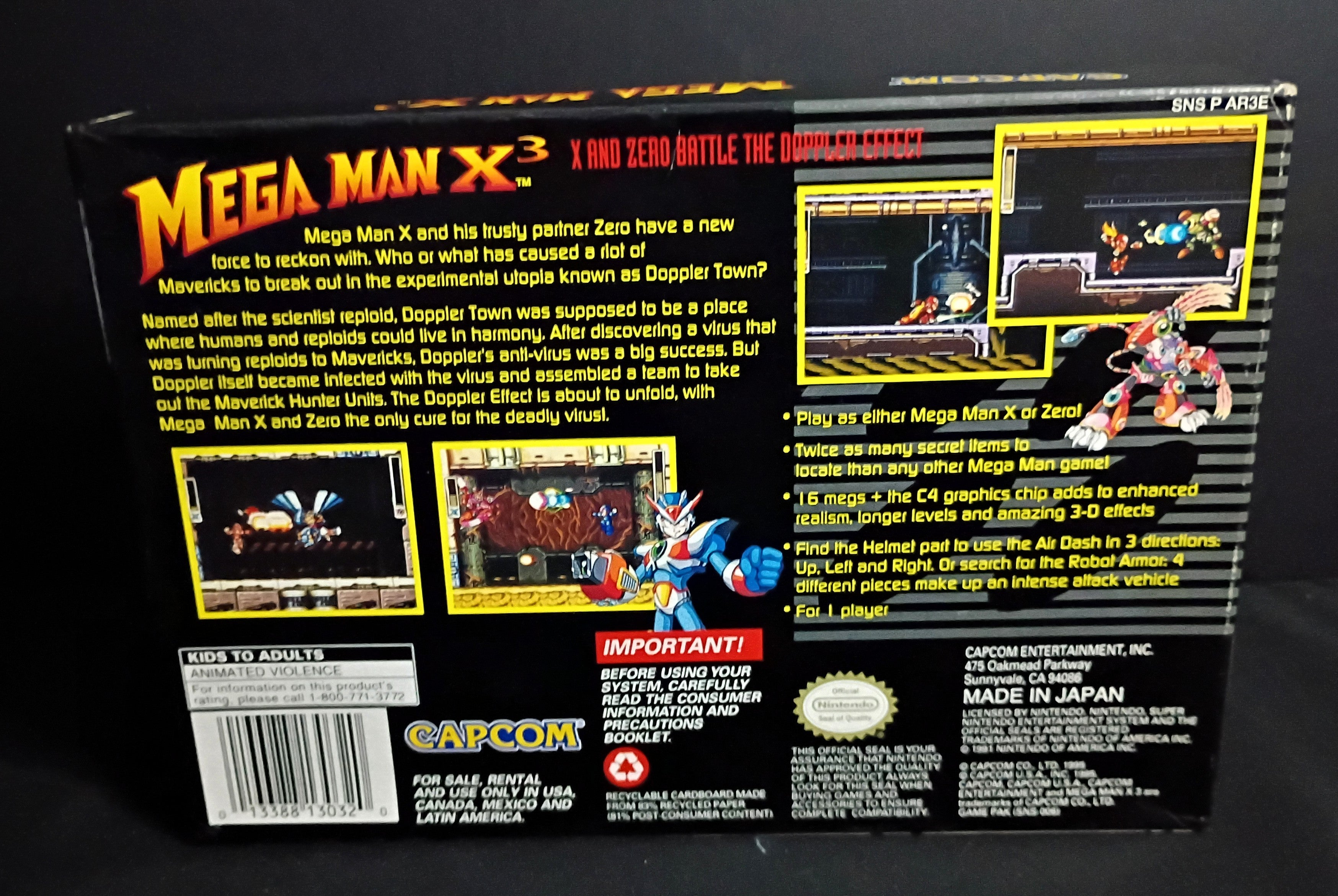 Mega Man X3 CIB with Reg Card - Very Rare